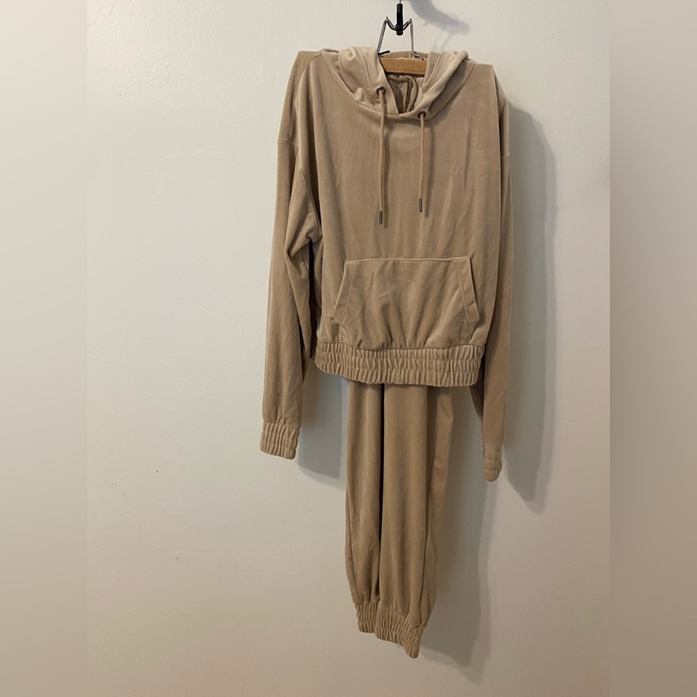 Urban Planet crushed velvet tracksuit